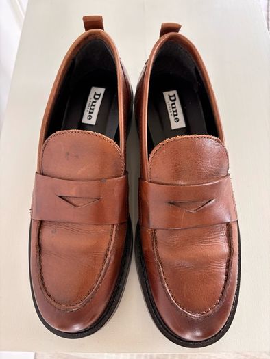 Dune Leather Loafers (Size 4)