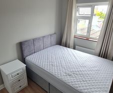 bed, headboard and Mattress
