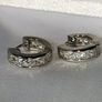 Pristine Vintage Reversible Silver Huggies Image 8