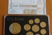 Portugal euro coins set 24k Gold plated &amp; Rhodium gilt Portuguese medal limited edition