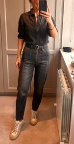 Ba&sh black denim Frida jumpsuit
