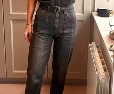 Ba&sh black denim Frida jumpsuit