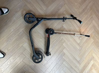 70% off RRP Scooter Bundle - Globber One NL 205 Adult Scooter & Maxi Micro Deluxe Kids Scooter