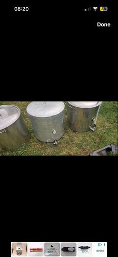 Homebrew beer burner and pots