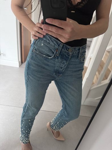 Grlfrnd Denim Jeans Pearls