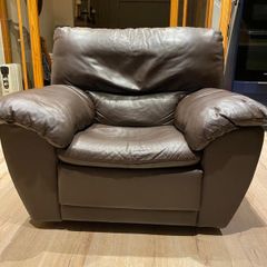 brown leather chair