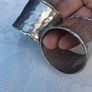 6 X Sterling Silver Hand Planished Napkin Rings(204 grams) Image 6