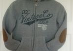 Boys Grey hoodie - white fur lined size 8 - 9 years