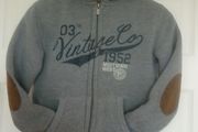 Boys Grey hoodie - white fur lined size 8 - 9 years