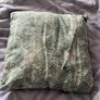 4 x cream and duck egg blue cushions perfect condition Image 2