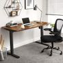 Electric Desk, Height-Adjustable, Desk Stand, Table Frame with Motor, 120 x 60 x (73-114) cm, Steel, Vintage Brown/Black, Image 2