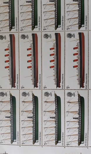 Sheets of Vintage UK Postage Stamps