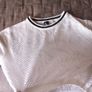 White Cropped Top with holes size Small Image 2