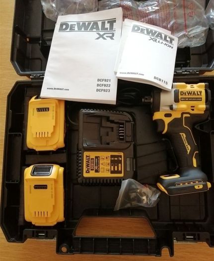 DeWALT 18V XR Cordless Brushless Impact Wrench 1/2 Drive. DeWALT 18V XR Cordless Brushless Angle Grinder. DeWALT 18V XR Cordless Brushless 3 Speed Impact Driver. Dewalt 18V XR Cordless Air Compressor / Triple Source Inflator. Dewalt 18V / 54V Batteries