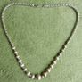 Vintage, Women's Sterling Silver 925 Bead Necklace. length 18,5" - 23,9g Image 3