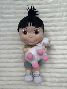 Despicable Me approx. 15 Plush Agnes Holding Fluffy Unicorn Universal Studios new Bit Dirty Please see pictures
