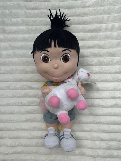 Despicable Me approx. 15 Plush Agnes Holding Fluffy Unicorn Universal Studios new Bit Dirty Please see pictures