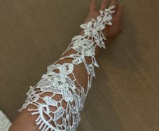 Wedding crochet gloves