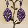 Silver Harry Ivens Exquisite Amethyst & Zircon Drop Earrings Image 2