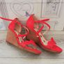 Boden new ladies Cassie Espadrille wedge shoes in red suede UK 3.5.. EUR 36 Image 4