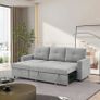 Lilly Reversible Corner Beige & Grey Sofa Bed Image 5