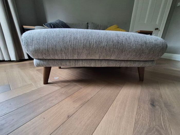2 seater couch with footrest