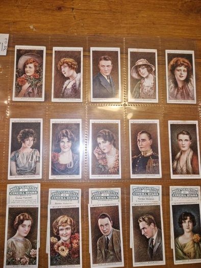Wills Cigarette cards complete Cinema Stars  series