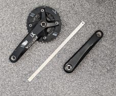SR Suntour XCM crankset 22-36T, 2x9s (square taper)