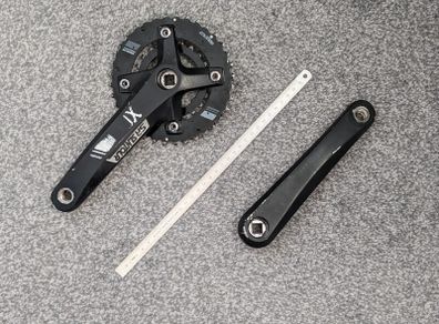 SR Suntour XCM crankset 22-36T, 2x9s (square taper)