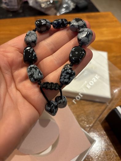 Lola Rose Snowflake Obsidian Bracelet
