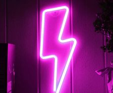 Neon Signs for Bedroom, LED Lightning Neon Sign, Lightning Bolt Wall Decorative Neon Sign, Battery or USB Operated Light Up Neon Sign, Lightning Bolt Neon Lights for Bedroom MULTIPLE COLOURS AVAILABLE (FREE POSTAGE)
