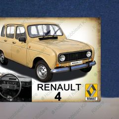 Renault 4 classic car tin sign