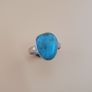 Natural Arizona Turquoise Sterling Silver Ring Handcrafted Boho Small Finger Gemstone Jewelry Image 5