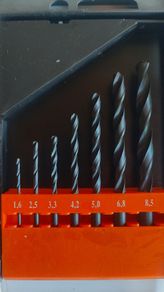 7pcs HSS Twist Drill Bit Set 1.6-8.5mm Metal Drilling R6M5 GOST 10902-77