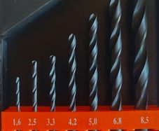 7pcs HSS Twist Drill Bit Set 1.6-8.5mm Metal Drilling R6M5 GOST 10902-77