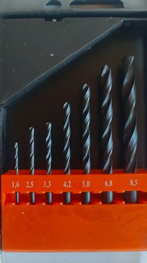 7pcs HSS Twist Drill Bit Set 1.6-8.5mm Metal Drilling R6M5 GOST 10902-77