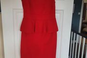 Stunning Peplum tailored red dress