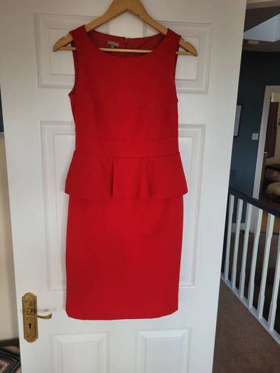Stunning Peplum tailored red dress