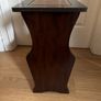Vintage Mahogany Magazine Rack Table with Leather Top Image 5