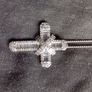 sterling silver cz cross stamped 925 on sterling silver chain stamped 925 Image 2