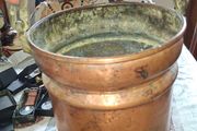 Large Antique Copper Bucket or Jardiniere, Postage Available or Collection,