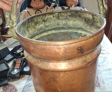 Large Antique Copper Bucket or Jardiniere, Postage Available or Collection,