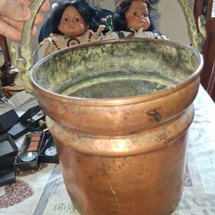 Large Antique Copper Bucket or Jardiniere, Postage Available or Collection,