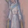 Framed painting of Our Lady. Lovely condition, D18 Image 3