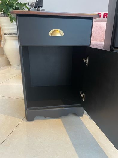Solid wood chest of drawers and bedside locker
