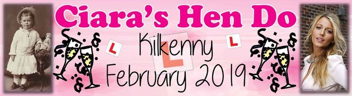 Personalised Hen Party Banner Poster with photos