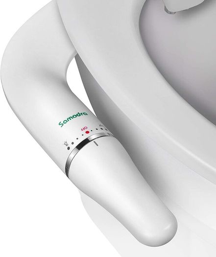 Ultra-Slim Bidet,Bidet Attachment for Toilet UK, Non-Electric Bidet Seat Attachment Dual Nozzle (Rear/Feminine Wash),with Hose and Brass Valve