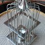 Vintage Silver Plated Bird Cage T-Light Holder Image 2