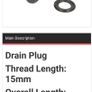 Engine Oil Sump Drain Plug Bung with Seal Image 2