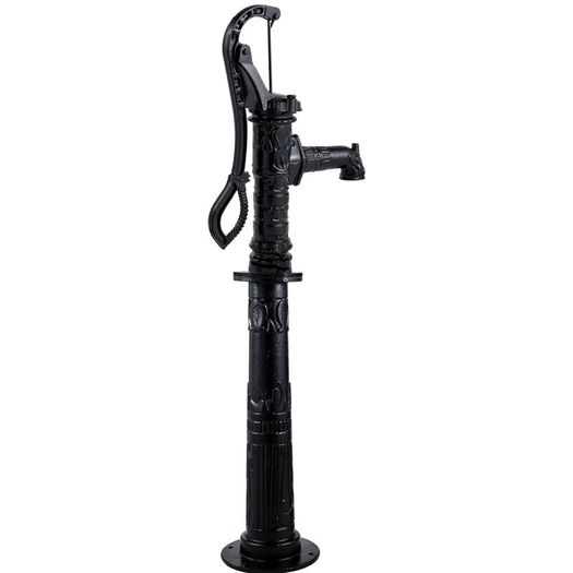 Hand Water Pump w/ Stand, 15.7 x 9.4 x 53.1 inch Pitcher Pump & 26 inch Pump Stand w/ Pre-set 1/2" Holes for Easy Installation, Rustic Cast Iron Well Pump for Yard, Garden,